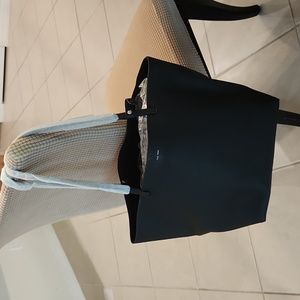 the row leather tote bag